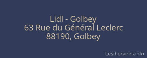 Lidl - Golbey