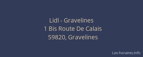 Lidl - Gravelines