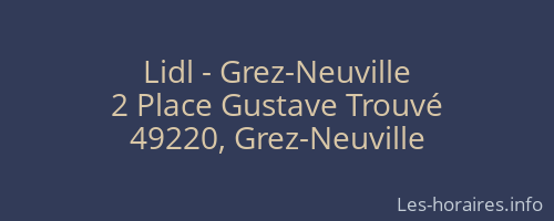 Lidl - Grez-Neuville