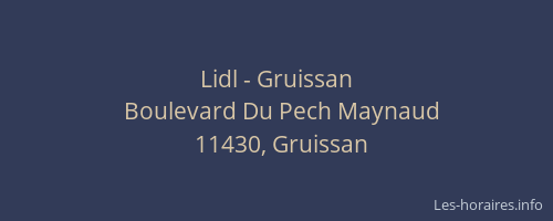 Lidl - Gruissan