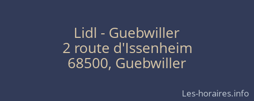 Lidl - Guebwiller