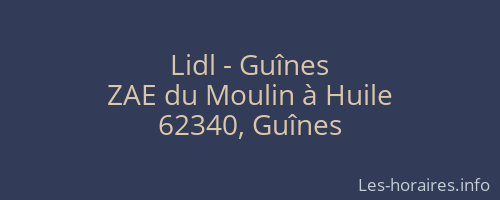 Lidl - Guînes