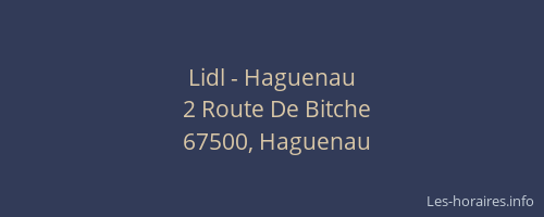 Lidl - Haguenau