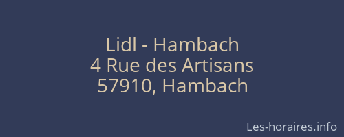 Lidl - Hambach