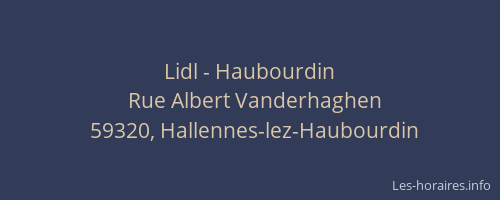 Lidl - Haubourdin