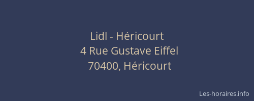 Lidl - H&eacute;ricourt