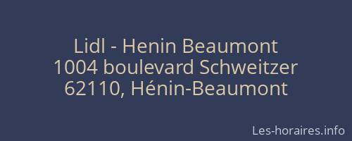 Lidl - Henin Beaumont