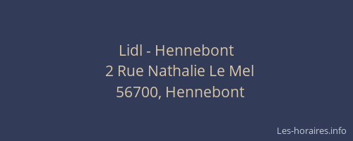 Lidl - Hennebont