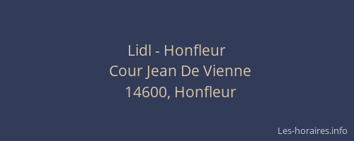 Lidl - Honfleur