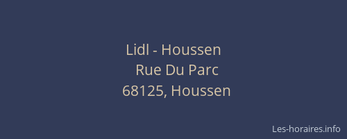 Lidl - Houssen