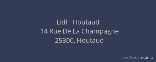 Lidl - Houtaud