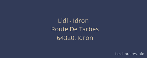 Lidl - Idron