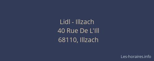 Lidl - Illzach