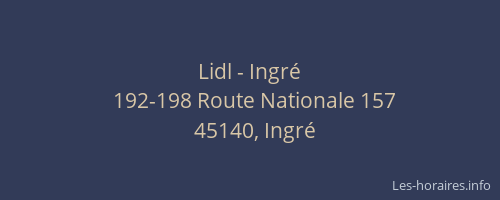 Lidl - Ingré