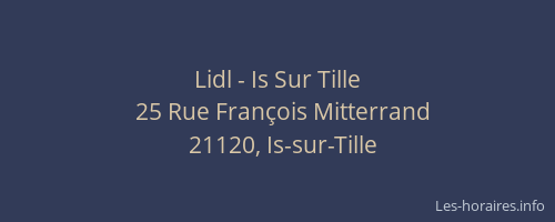 Lidl - Is Sur Tille