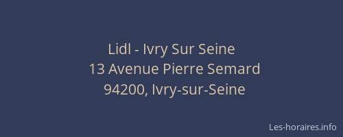 Lidl - Ivry Sur Seine