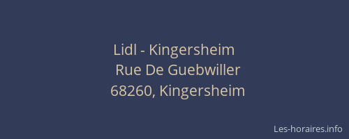 Lidl - Kingersheim