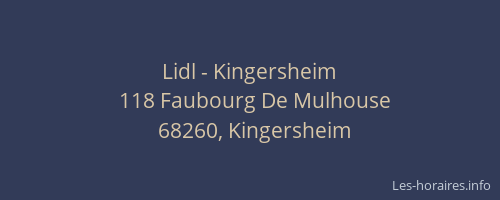 Lidl - Kingersheim