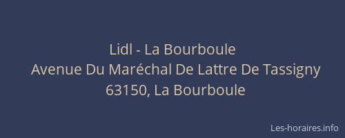 Lidl - La Bourboule