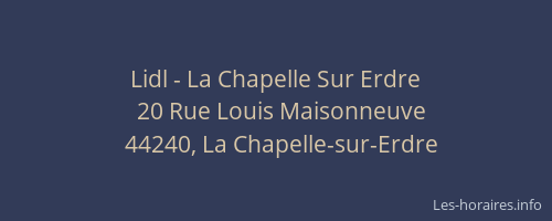 Lidl - La Chapelle Sur Erdre