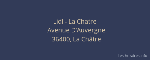 Lidl - La Chatre