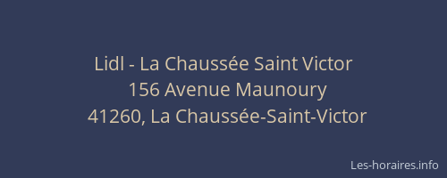 Lidl - La Chaussée Saint Victor
