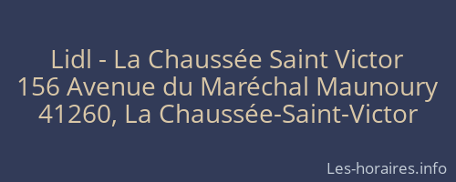 Lidl - La Chaussée Saint Victor