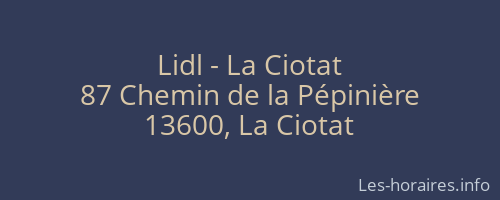 Lidl - La Ciotat