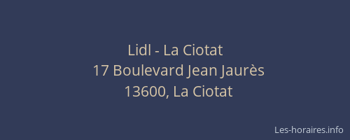 Lidl - La Ciotat