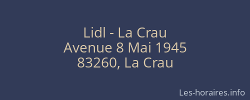 Lidl - La Crau