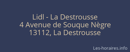 Lidl - La Destrousse