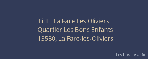 Lidl - La Fare Les Oliviers