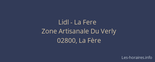 Lidl - La Fere