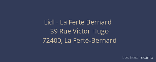Lidl - La Ferte Bernard