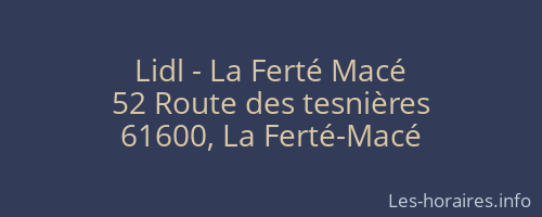 Lidl - La Ferté Macé