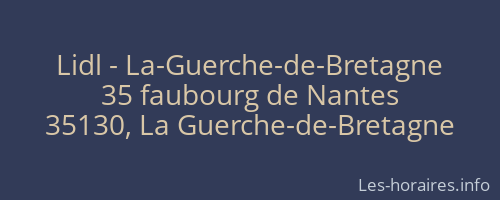Lidl - La-Guerche-de-Bretagne