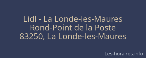Lidl - La Londe-les-Maures