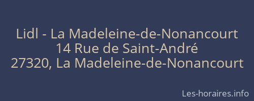 Lidl - La Madeleine-de-Nonancourt