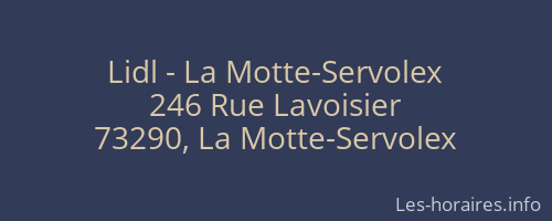 Lidl - La Motte-Servolex