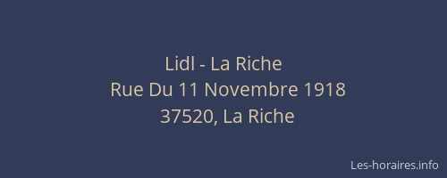 Lidl - La Riche