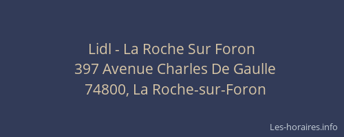 Lidl - La Roche Sur Foron