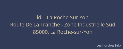 Lidl - La Roche Sur Yon