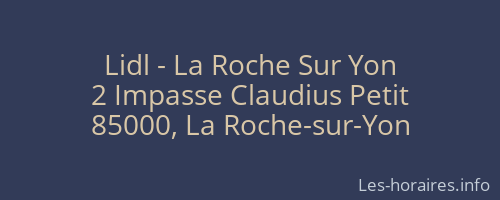 Lidl - La Roche Sur Yon