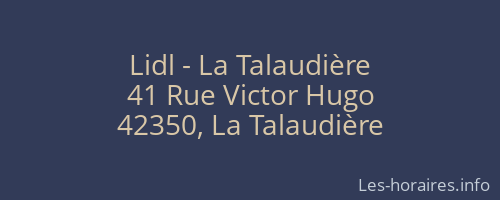 Lidl - La Talaudière