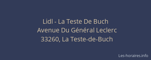 Lidl - La Teste De Buch