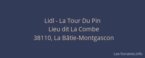 Lidl - La Tour Du Pin