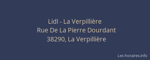 Lidl - La Verpilli&egrave;re