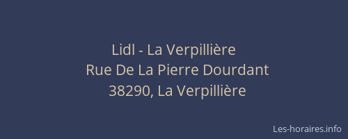 Lidl - La Verpillière