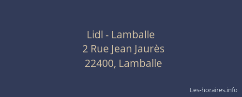 Lidl - Lamballe
