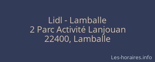 Lidl - Lamballe